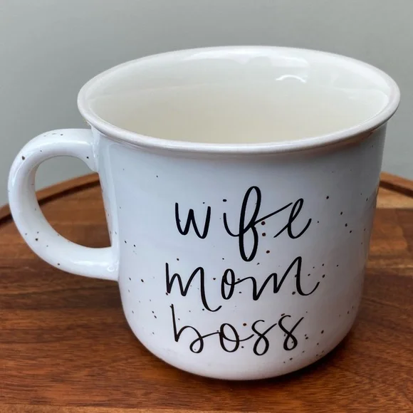 Ceramic Camp Mug “wife mom boss” - Picture 1 of 7